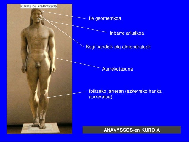 Ile geometrikoa Iribarre arkaikoaBegi handiak eta almendratuak Aurrekotasuna Ibiltzeko jarreran (ezkerreko...