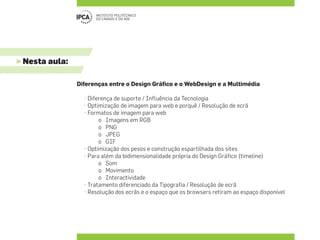 Diferenças Design Gráfico e o Design Multimédia