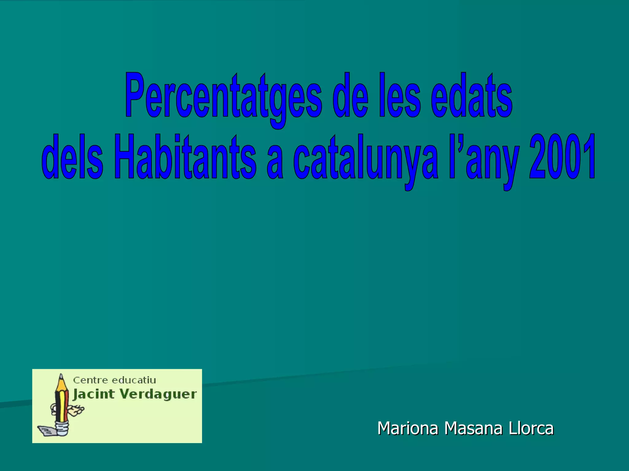 Població de Catalunya el 2001 PPT