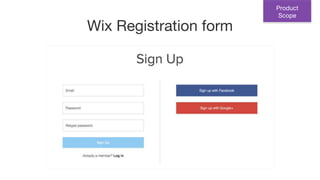 Wix Registration form
Product
Scope
 