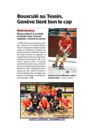 GAZETA LUSOFONA - NOVEMBRE 2011
 