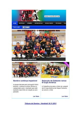 Tribune de Genève - Vendredi 18.11.2011
 