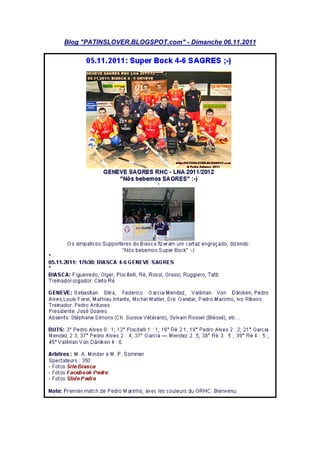 Blog "PATINSLOVER.BLOGSPOT.com" - Dimanche 06.11.2011
 