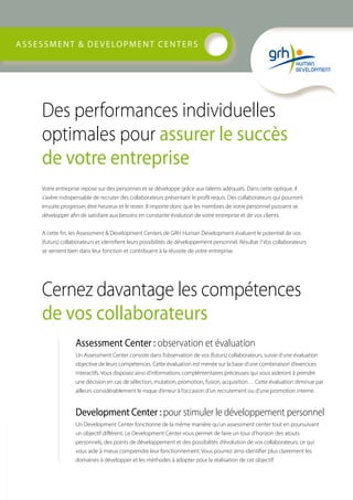Securex HR Consulting -  Fiche Assessment & Development Centers