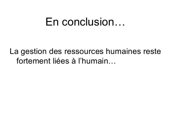 Gestion de Ressources Humaines