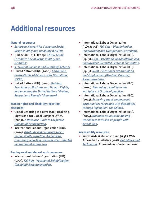 Disability in Sustainability Reporting