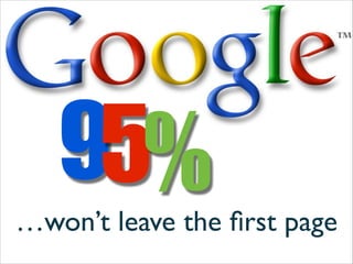 95%…won’t leave the ﬁrst page
 