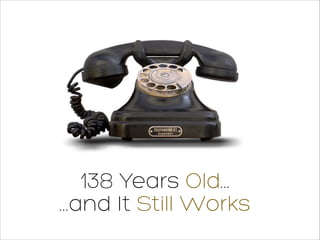 138 Years Old...
...and It Still Works
 