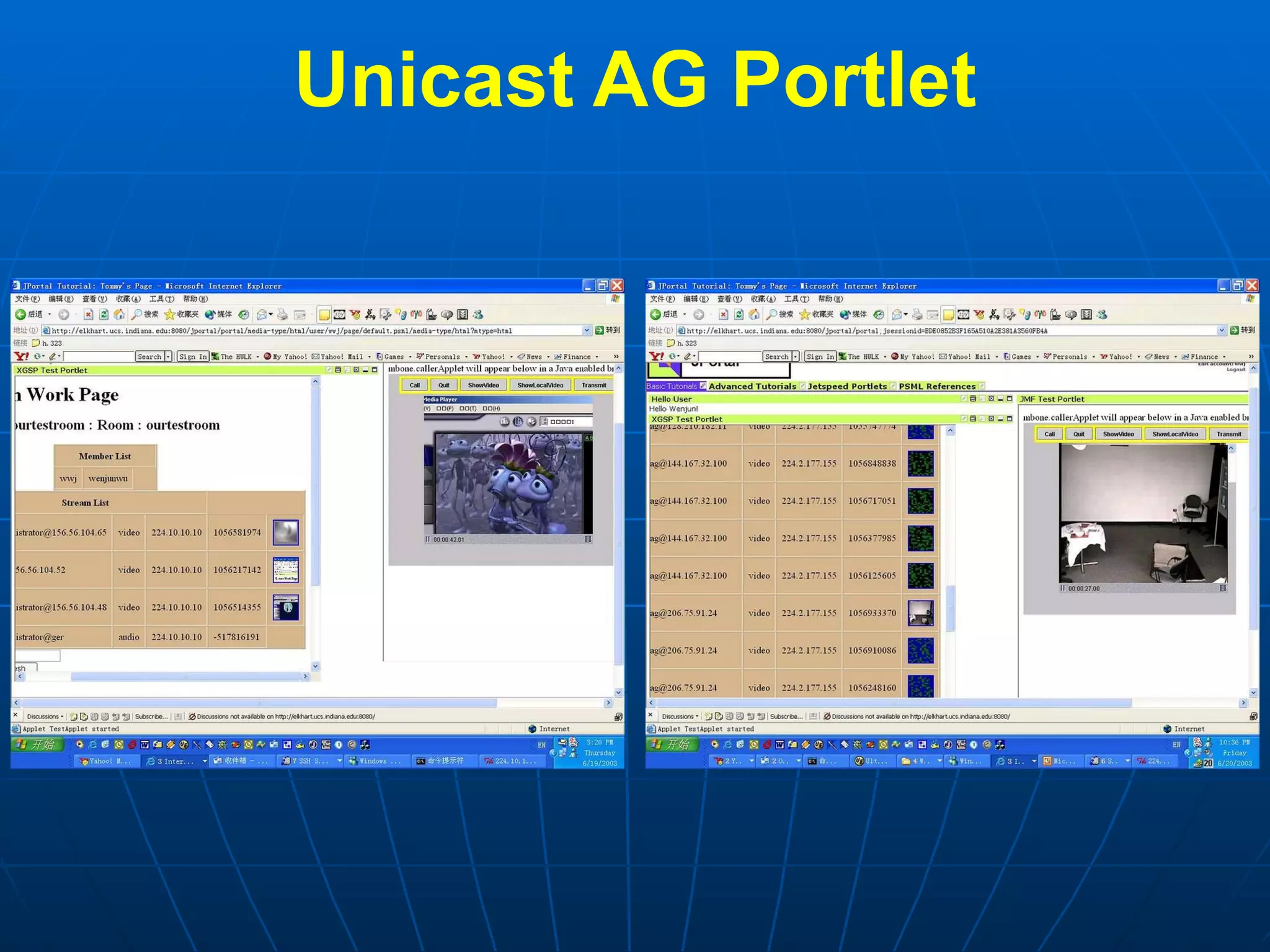 Unicast AG Portlet 