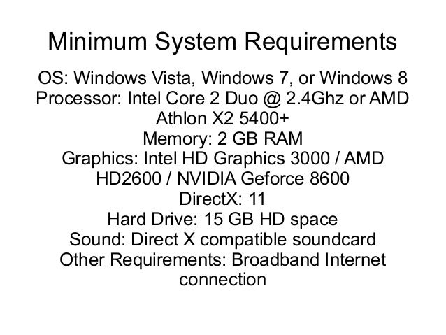 Memory Requirements Vista Memory Requirements Vista