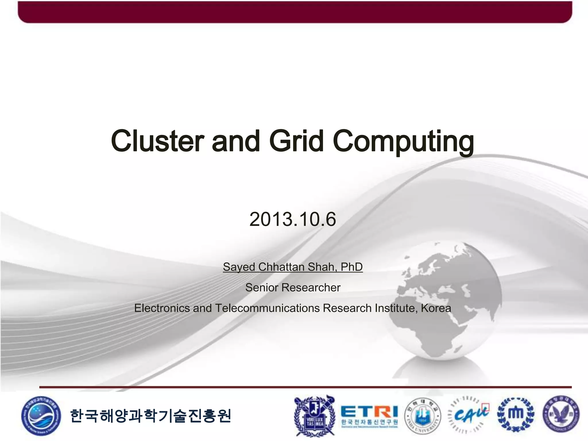 Cluster and Grid Computing | PPTX | Operating Systems | Computer ...