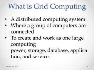 Grid computing | PPT