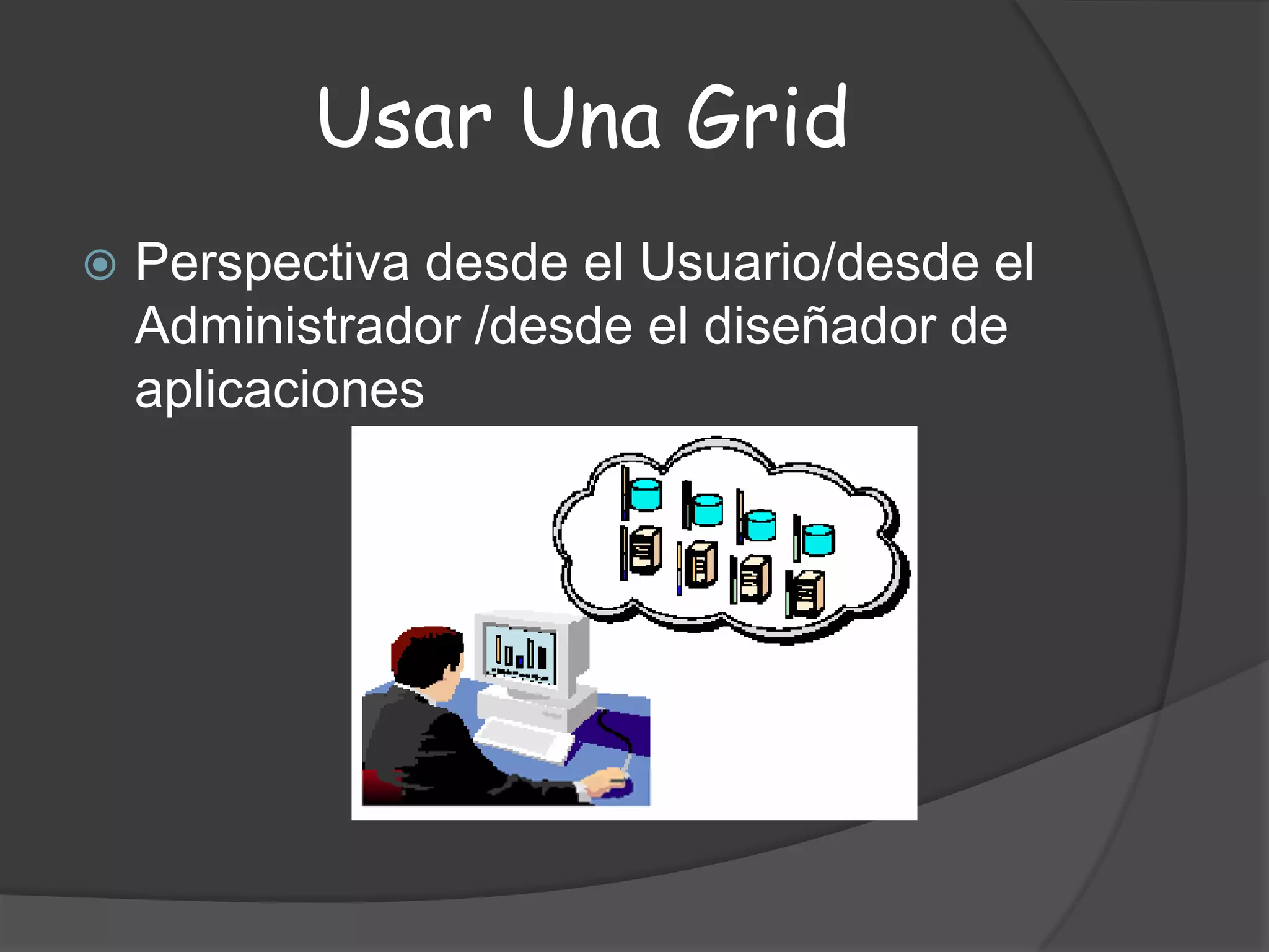 Usar Una GridPerspectiva desde el Usuario/desde el Administrador /desde el diseñador de aplicaciones 
