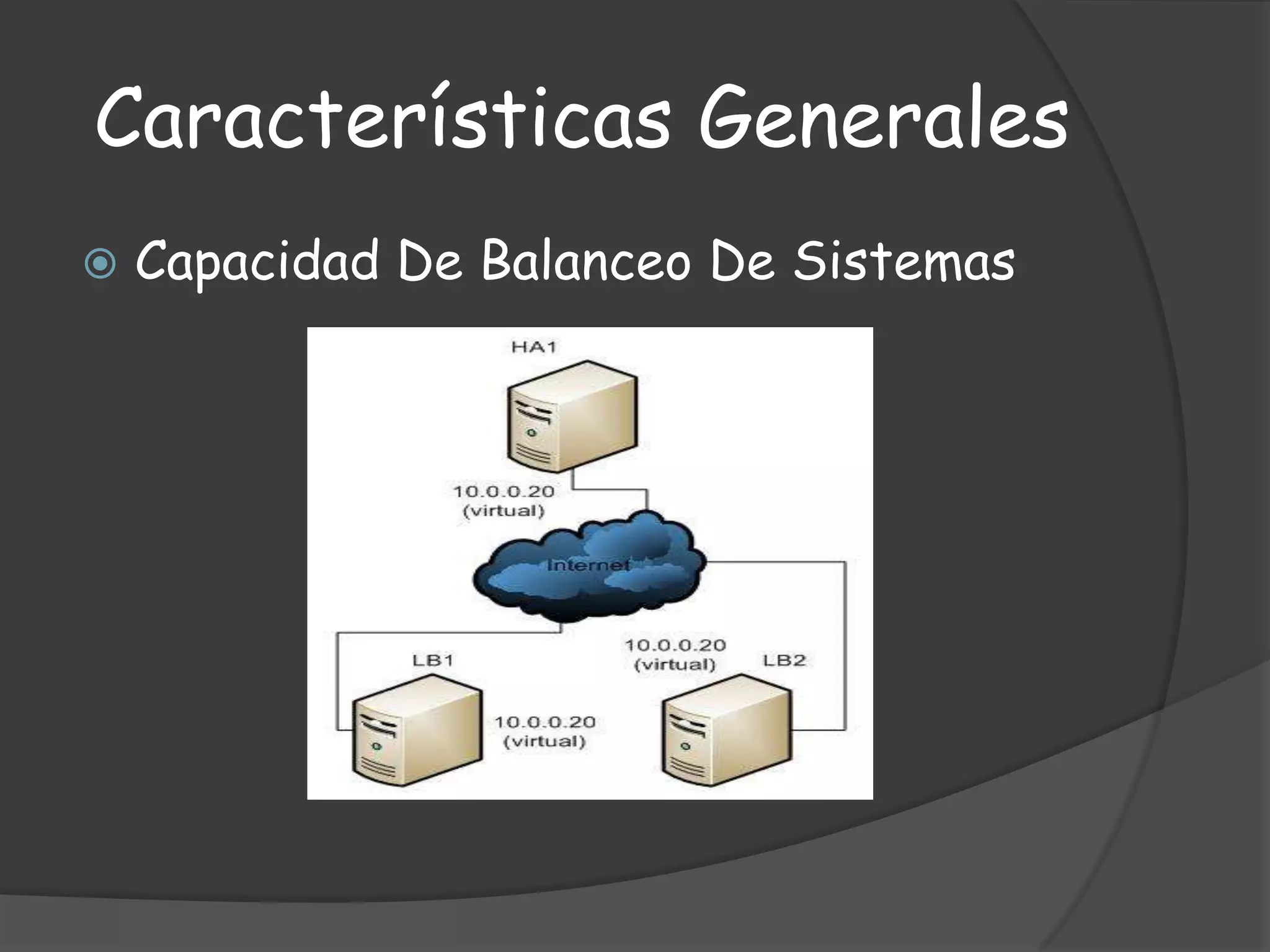 Características GeneralesCapacidad De Balanceo De Sistemas