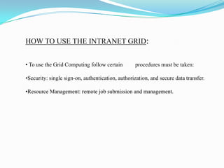 Grid computing Seminar PPT | PPTX