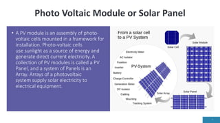Grid connected pv solar power plant | PPTX