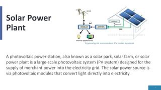 Grid connected pv solar power plant | PPTX
