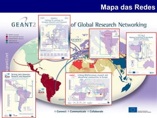 Mapa das Redes “ Grid computing is coordinated resource sharing and problem solving in dynamic, multi-institutional virtual organizations”  (I.Foster) 