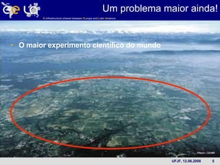 O maior experimento científico do mundo Um problema maior ainda! E -infrastructure shared between  E urope and  L atin  A merica 