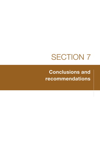 Conclusions and
recommendations
SECTION 7
 