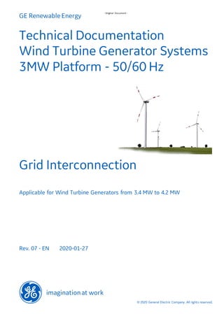Technical Documentation on Grid Interconnection for GE 3MW Wind Turbine ...