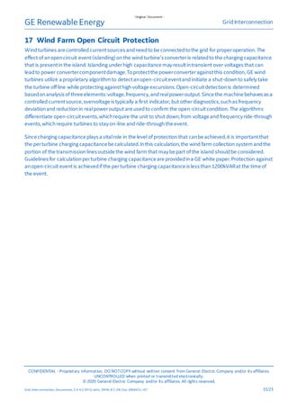 Technical Documentation on Grid Interconnection for GE 3MW Wind Turbine ...