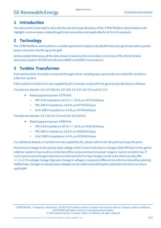 Technical Documentation on Grid Interconnection for GE 3MW Wind Turbine ...