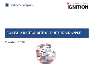 TAKING A DIGITAL BITE OUT OF THE BIG APPLE


November 30, 2011
 