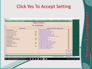 Click Yes To Accept Setting
 