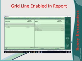 Grid Line Enabled In Report
 