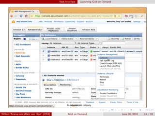 Web Interface   Launching Grid on Demand




Willem Toorop and Alain van Hoof (OS3)          Grid on Demand                      June 30, 2010   14 / 39
 