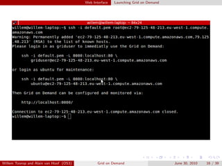 Web Interface   Launching Grid on Demand




Willem Toorop and Alain van Hoof (OS3)          Grid on Demand                      June 30, 2010   16 / 39
 