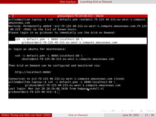 Web Interface   Launching Grid on Demand




Willem Toorop and Alain van Hoof (OS3)          Grid on Demand                      June 30, 2010   17 / 39
 