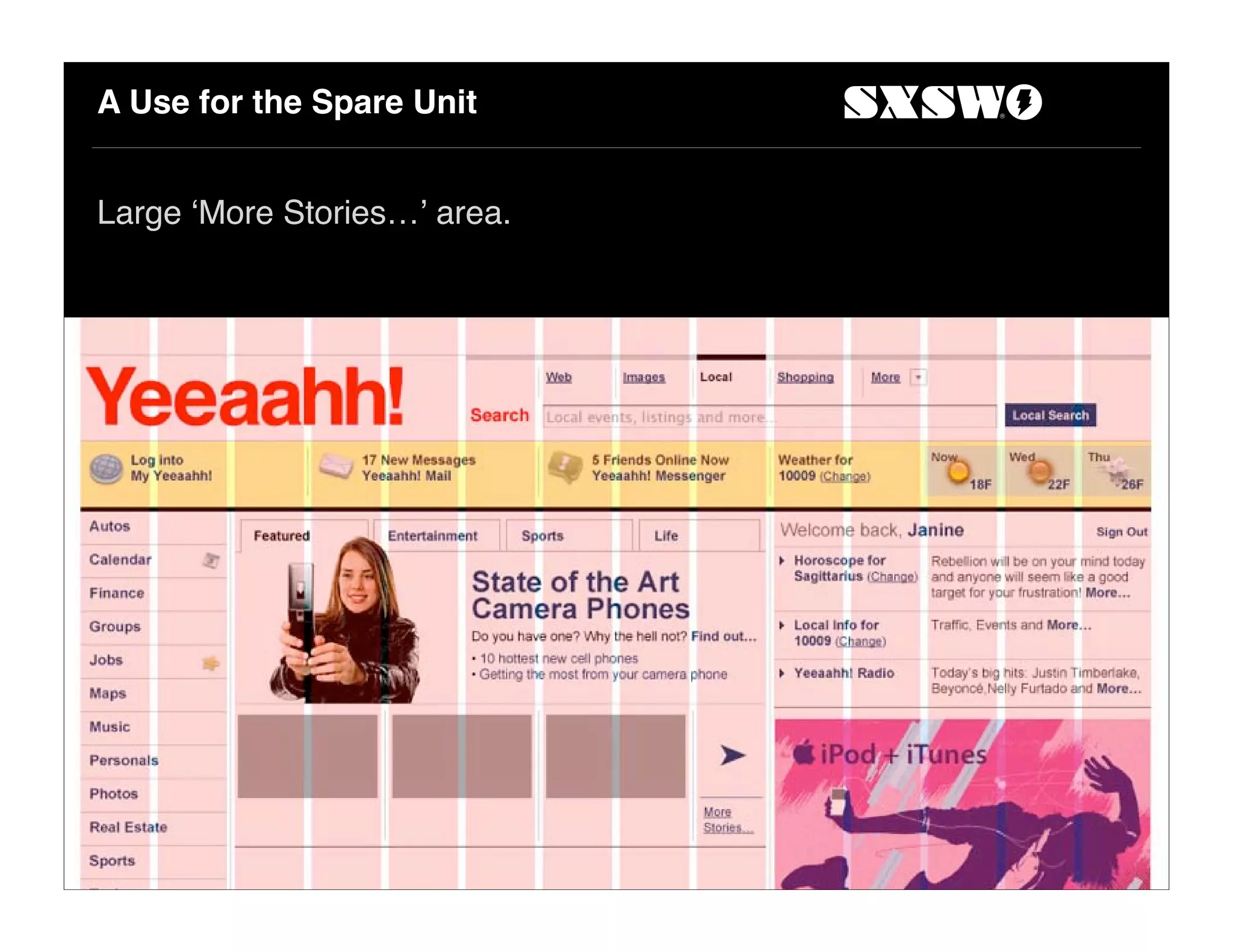 A Use for the Spare Unit
Large "More Stories…! area.
 