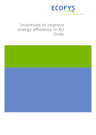 Incentives to improve
energy efficiency in EU
Grids
 