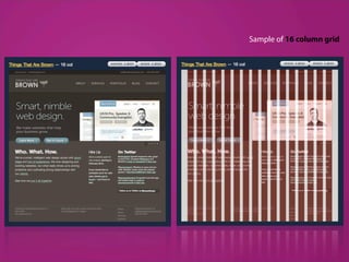 Sample of 16 column grid
 