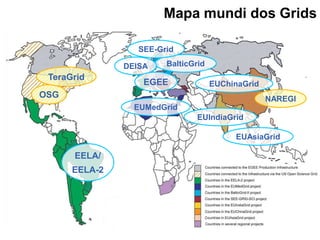 Assimcomo a WWW, é umserviçoconstruído no topo da Internet, mas vai um passo a diante…Projeto EGEE> 28 PetaBytes