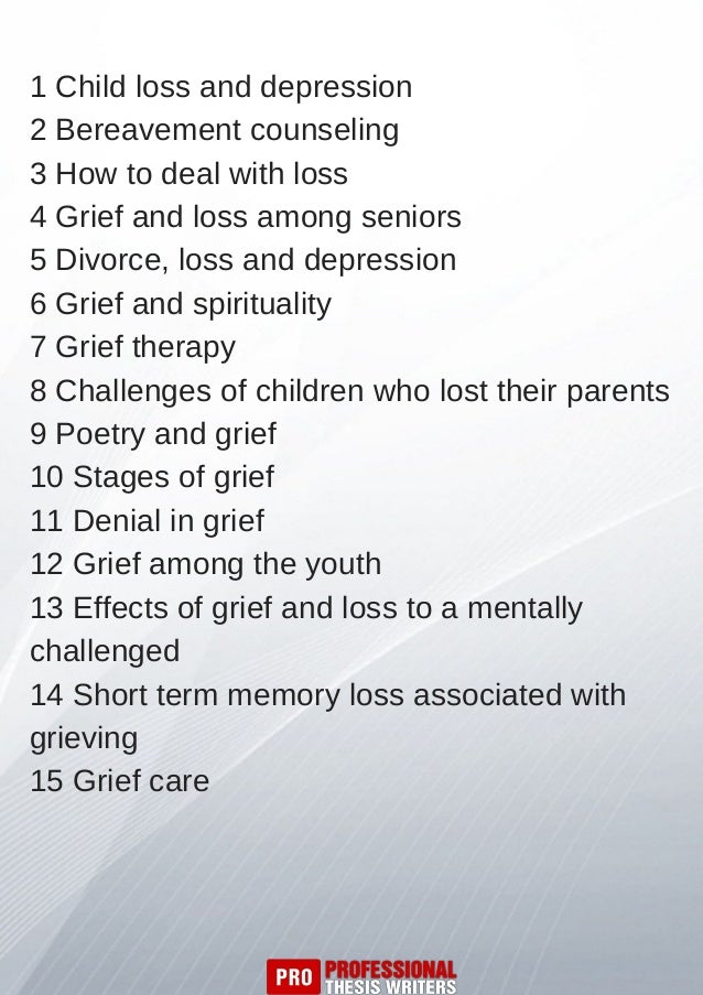 Thesis statement for stages of grief image