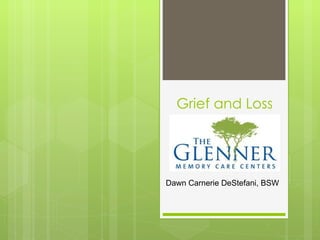 Grief and Loss




Dawn Carnerie DeStefani, BSW
 