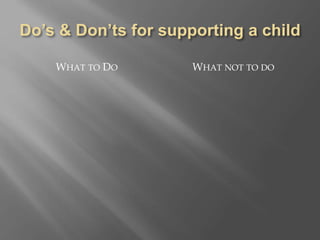 WHAT TO DO WHAT NOT TO DO
 