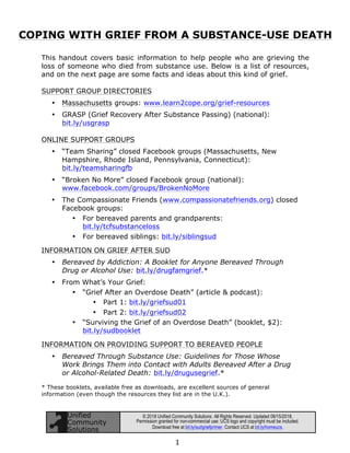 Primer on Grief After a Substance-Use Death | PDF