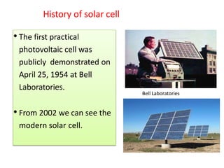 solar photovoltaic cells-reveiw | PPTX