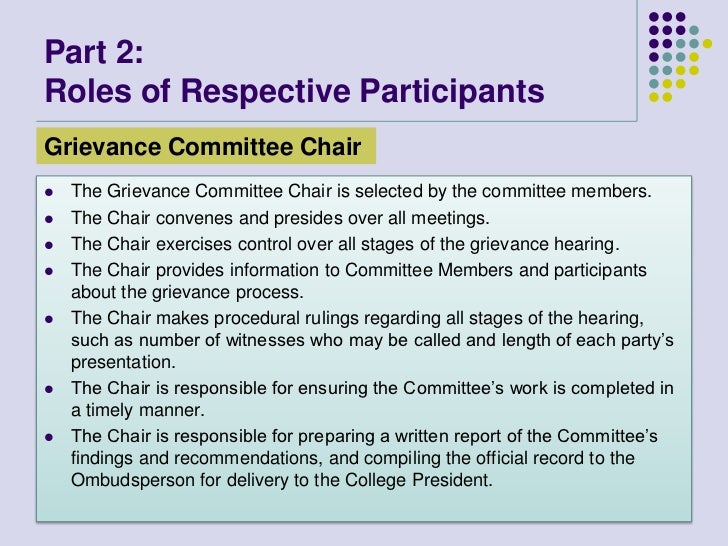 Grievance Committee Training Presentation