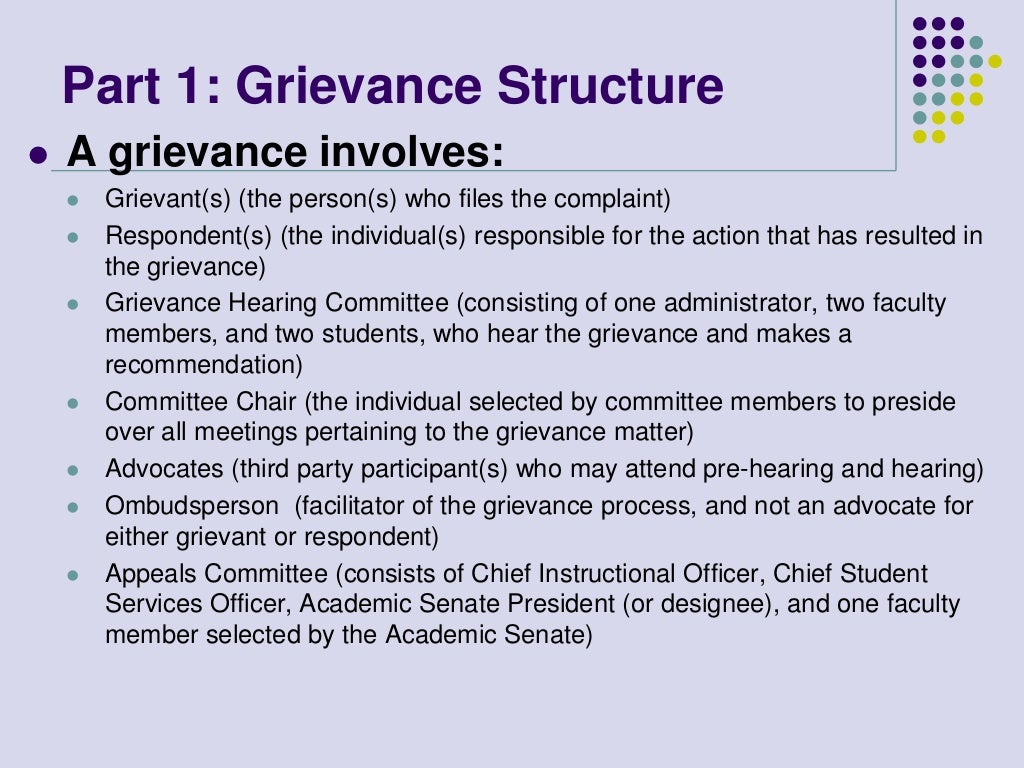 Grievance Committee Training Presentation