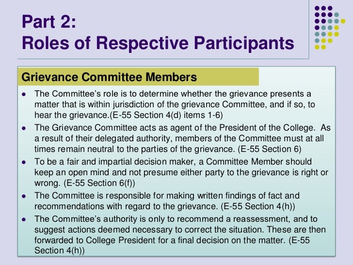 Grievance Committee Training Presentation