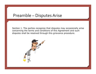 Preamble – Disputes Arise 
 