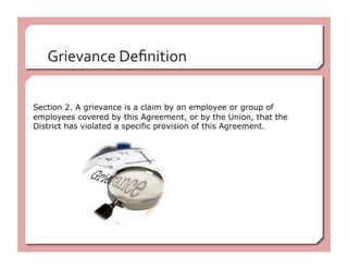 Grievance Deﬁnition 
 