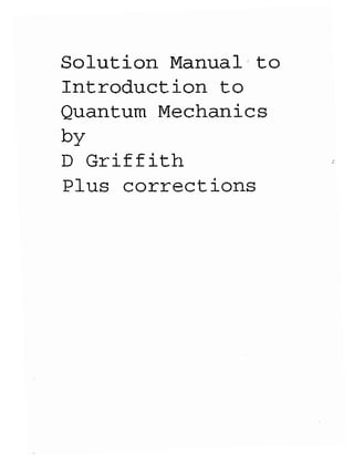 Griffith   introduction to quantum mechanics