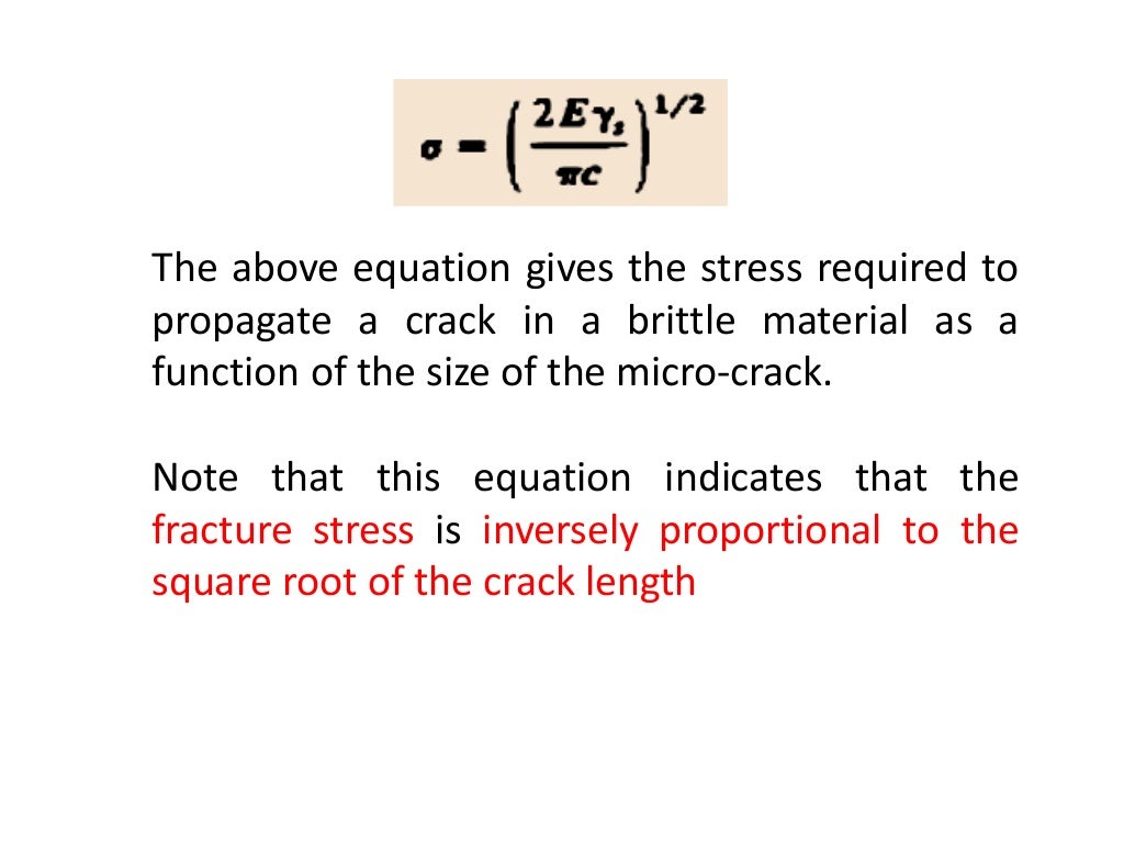 Fracture Mechanics & Failure Analysis Griffith theory of brittle fra…