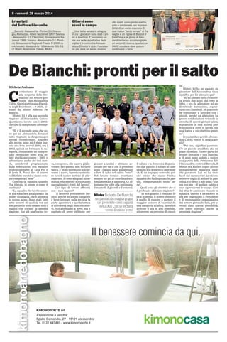 venerdì 28 marzo 2014 - 7
“Io... e i Grigi”
Con Renzo Melani
a parlar di tutto il calcio
del mondo. Dai Grigi
al Chelsea, minuto
per minuto
Gigi Poggio
L
o cercavamo da qual-
che giorno ma il suo
telefono ne segnalava
l'irraggiungibilità poi,
eccolo, in questo tardo pome-
riggio (domenica 23 marzo, n-
dr) rispondere con la sua bella
voce squillante e la sua incon-
fondibile parlata. E giù a dare
risposte e farsi domande. In-
contenibile. Dove eri Renzo?
“Son stato in Sud America; mi
hai trovato al volo, sono arri-
vato ora”. Vacanza, lavoro?
“Tutt’e due”, risponde sornio-
ne “Lavoro per una grossa so-
cietà di serie A: sono andato
laggiù a vedere un giocatore di
loro interesse e poi mi sono
anche un po’ riposato... sai...
alla mia età...”
Tu che hai girato mezzo
mondo, prima per la Fioren-
tina, poi per la Juventus e in-
fine per il Bologna, oggi che
calcio vedi? “In generale un
calcio impoverito e non parlo
solo di valori tecnici. Qui in I-
talia i grandi campioni non ce
li possiamo più permettere da
tempo e quando arrivano, fan
presto ad andarsene. Pensa a
Ibra o Eto'o. Ricordo che ar-
rivai per primo su Pepe; per
conto della Fiorentina, lo vidi
in Portogallo e poi contro il
Chelsea fare a sportellate con
Drogba: pensai che facesse al
caso nostro ma al momento di
chiudere il Real Madrid offrì il
triplo e noi ci dovemmo riti-
rare; e di casi così potrei rac-
contartene a decine”. Ma non
trovi che ci sia in giro un sacco
di nevrosi? “Questo è il dato,
hai ragione. Non c'è tempo
per aspettare. Lo so che il ri-
sultato conta, vuoi che non lo
sappia io che ho fatto l'allena-
tore? Eppure qui, oggi è così e
domani è il contrario. Uno ar-
riva con la fanfara e quindici
giorni dopo è da cacciare a pe-
date come l'ultimo degli uo-
mini. E quindi vedo gente che
fa questo mestiere con la fac-
cia perennemente stravolta,
provvisoria, come se fosse
sempre una questione di vita
o di morte. Ed è un po' così
davvero se pensi che se ti salta
la panchina, perdi il treno e
non sai quando ne ripassa un
altro.” Chiaro, chiarissimo...
Tu hai lavorato anche in set-
tori giovanili importanti. Il vi-
vaio italiano che prospettive
può offrire in termini di qua-
lità... “Molto se si punta sui
giovani italiani ma le società
sovente i nostri giovani li sa-
crificano per altri giovani che
arrivano dall'estero, nono-
stante non siano assoluta-
mente più capaci dei nostri.
Sono le dinamiche del merca-
to. Sarà... Purtroppo la vecchia
serie C non è in grado di fare
da palestra per i nostri ragaz-
zi. O perlomeno non lo è più
come una volta; mancano le
risorse per investire. I prestiti
sono sempre a carico delle so-
cietà maggiori e qui si perde
un patrimonio importante.”
Chi ricorda il Melani allenato-
re ricorda un tecnico capace
di occuparsi di squadra e so-
cietà. Un motivatore
ante-litteram?
“Dipende dalla
piazza e dai gio-
catori; chiaro
che devi valo-
rizzare quello
che hai a di-
sposizione,
portando sti-
moli e di-
cendo la
tua, soprat-
tutto dove
da te si a-
spettano
questo con-
tributo. Se
penso a cer-
ti giocatori
che ho avu-
to anche ad
Alessan-
dria, con-
fermo che
con con loro
lavorai più
sulla testa...
e i risultati
arrivarono,
ma questa è
una storia
che raccon-
teremo la
prossima
volta.”
Da Bartolini a Drogba
Una ‘coppia’ storica indimenticabile: Gino Amisano e Renzo Melani
abbigliamento
firmato
a prezzi
non firmati
abbigliamento
firmato
a prezzi
non firmati
bonbon
O U T L E T A B B I G L I A M E N T O
SAN MICHELE • Alessandria •Via Roberto di Ferro 39/9 •Tel. 0131 361250 • fax 0131 263334 • info@incontrosas.com
cavalli
gianfranco
ferrè
kenzo
versace
laura
biagiotti
trussardi
IO
POSSO
E N T R A R
E
Renzo Melani
__5 campionati vinti da allenatore e
poi una lunga esperienza come re-
sponsabile di settore giovanile e os-
servatore del mercato estero. La sto-
ria di Renzo Melani, nato a Fucecchio
nel marzo del 1941, è difficile da con-
tenere in poche righe. Allenatore a 22
anni, Melani lavora a lungo coi giova-
ni (Empoli, Prato, Pistoia e Genova in
rossoblu) e poi approda in C. Lì vince
con la Rondinella, la Lucchese, il Li-
vorno e l’Alessandria. Proprio in Gri-
gio, nei primi anni 90, comincia la
sua seconda vita: come Ds. Ad atten-
derlo successivamente ancora Empo-
li, Fiorentina, Juventus e Bologna do-
ve lavora, a seconda delle circostan-
ze nel settore giovanile e come osser-
vatore internazionale.
La mostra dei collezionisti
__Sabato 5 aprile nell'affascinante cornice
dello Stadio Moccagatta di Alessandria si
terrà il quarto raduno dei collezionisti e de-
gli amanti della storia del calcio organizzato
da Museo Grigio con il patrocinio dell'Ales-
sandria Calcio e la collaborazione del sito A-
tleti ed Eroi, vero e proprio punto di riferi-
mento per gli appassionati del calcio d'epo-
ca a livello nazionale. A partire dalle ore 9 e
per tutta la mattinata gli intervenuti potran-
no partecipare alla mostra di memorabilia e
condividere informazioni e ricordi sulla sto-
ria del gioco più bello del mondo. Si potran-
no acquistare tutti i prodotti ufficiali dell'A-
lessandria Calcio e assistere all'allenamen-
to della squadra. Presente anche la Panini
che, fino ad esaurimento, distribuirà l'al-
bum dei Calciatori della stagione 2013-14
agli intervenuti all'interno dell'Orshop.
 